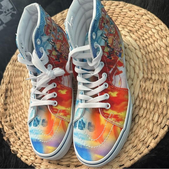 One piece punk hazard Vans Sk8-hi size 8 women's - Picture 6 of 11